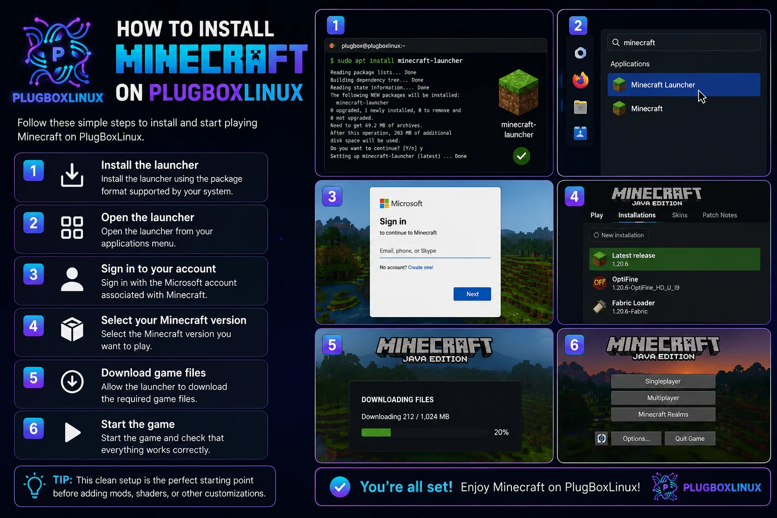 How to Install Minecraft on PlugBoxLinux